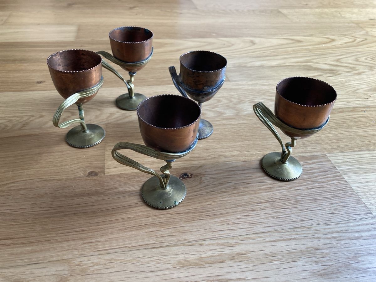 Altre Stoviglie: 5 Vintage Eierbecher, Kupfer/Messing – Usato da Staad SG venduto da gab_7dr9