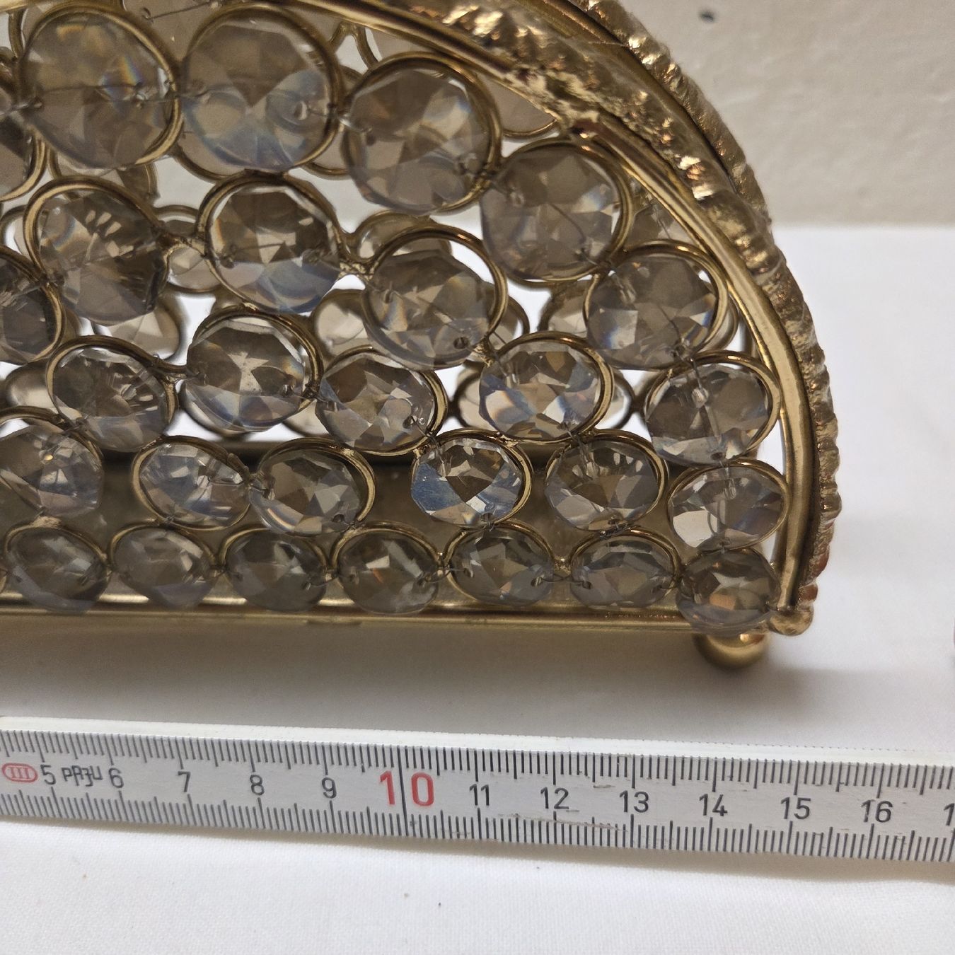 Tutte le decorazioni: Serviettenhalter goldfarben mit Steinen Deko.. – Usato da Stans venduto da Ducati16 3