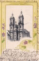 St. Gallen Kathedrale  1902 Carte en relief gaufrée