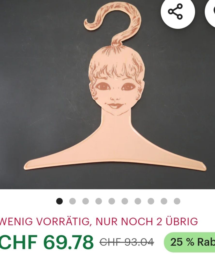 Appendiabiti: ORIGINAL 60erJ KLEIDERBÜGEL – Nuovo (secondo la descrizione) da Altdorf UR venduto da BLACKGARLIC