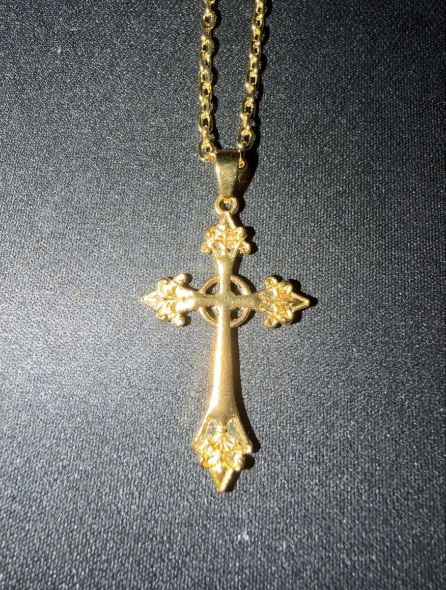Ketten: Collier croix doré – Neu (gemäss Beschreibung) aus Biel/Bienne von Don_Codeon