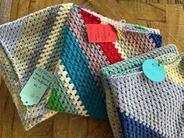 Baby Kuscheldecke reine Merino handgemacht 