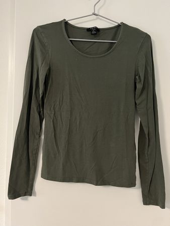 Langarmshirt, Gr.L, Olivgrün