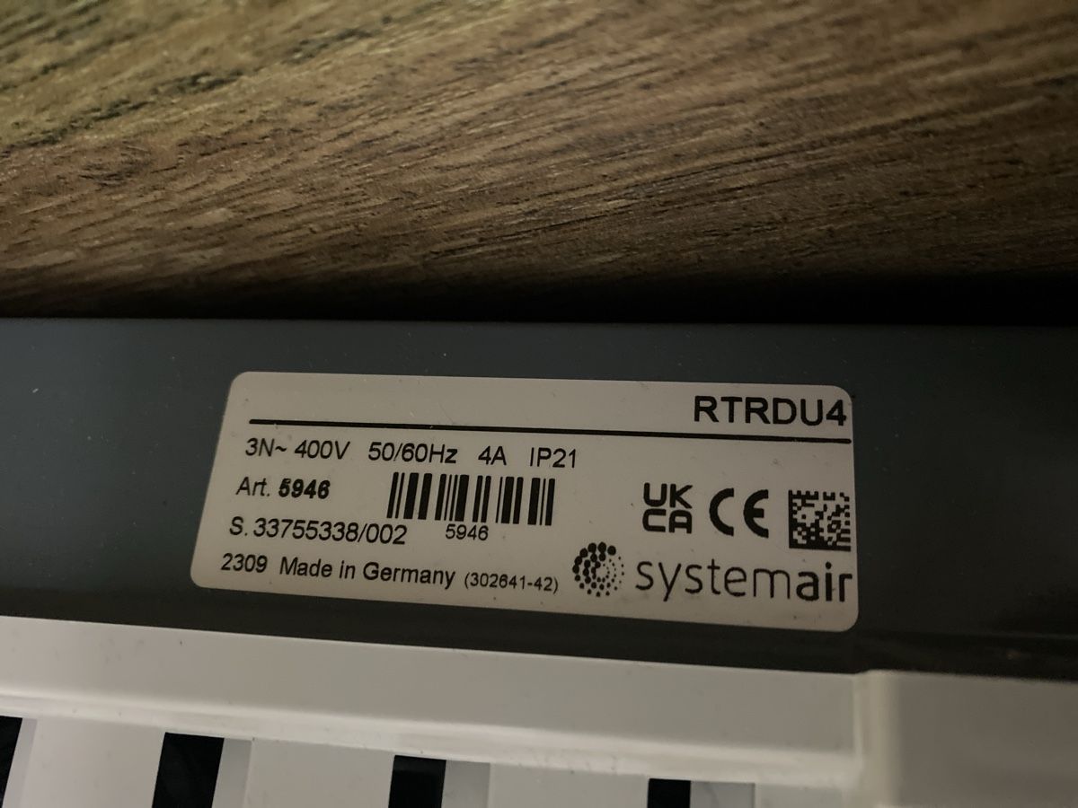 Componenti elettronici: Systemair RTRDU 4 – Usato da Brugg AG venduto da nr1 1