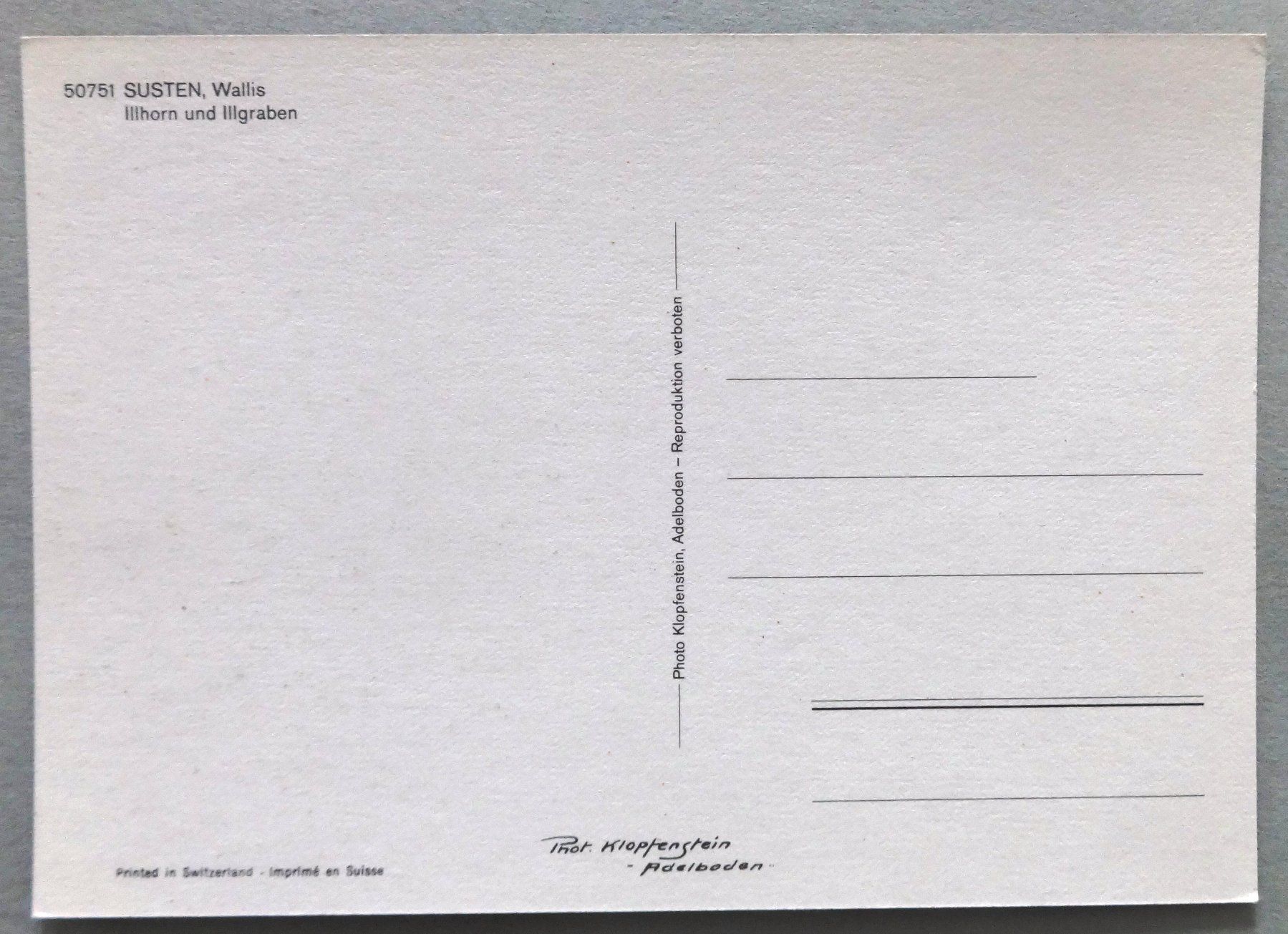 Cartoline postali: Susten, Illhorn und Illgraben – Usato da Fétigny venduto da Billy2miny 1