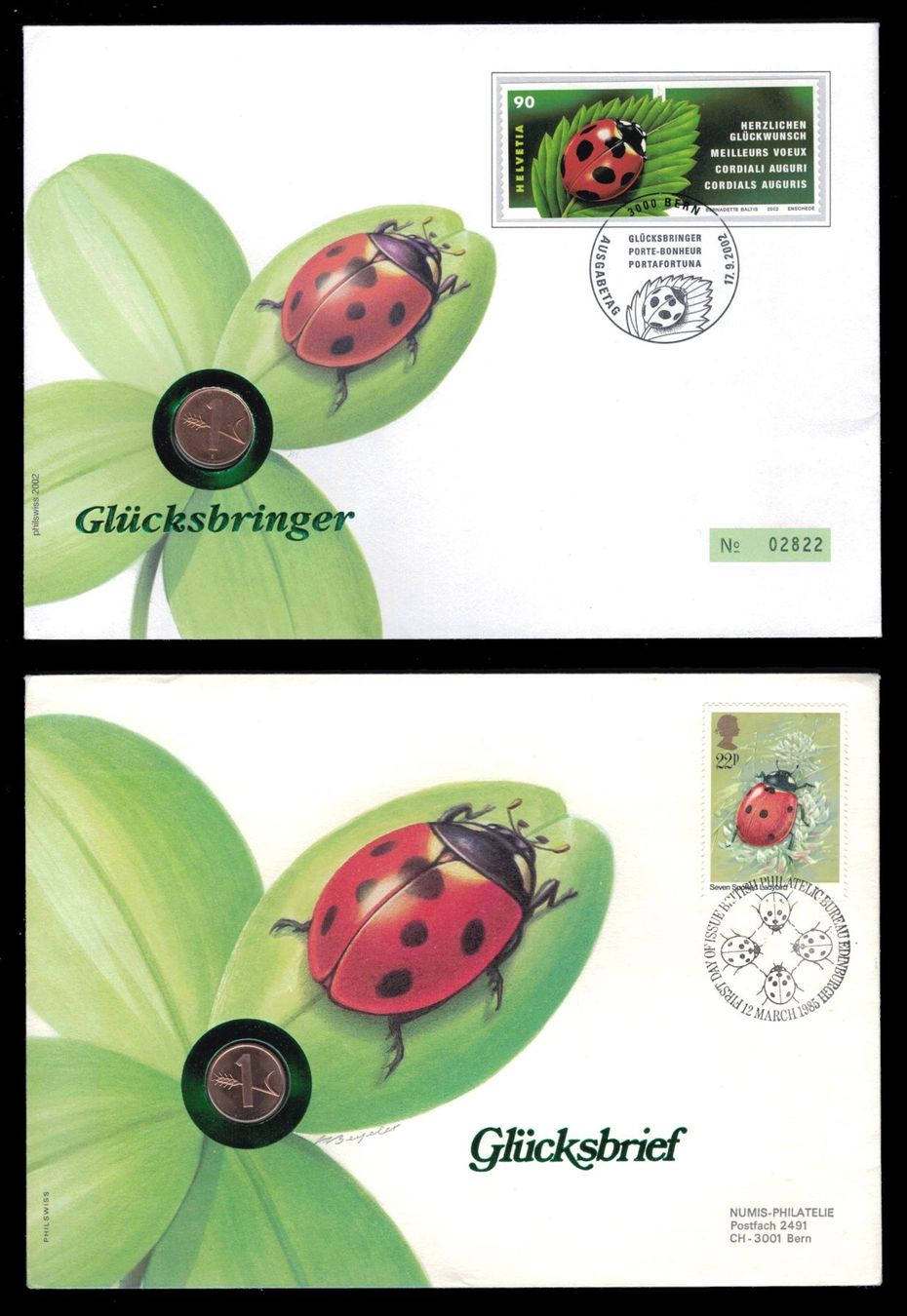 Tutti le monete: Glücksbringer Numisbrief 1 Rappen Schweiz, England – Usato da Eskisehir/Türkei venduto da super_cool_man