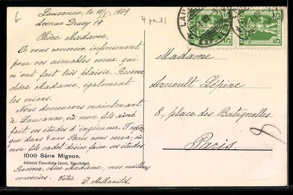Cartoline postali: AK Lausanne, Vue générale – Usato da Berlin venduto da bartko-reher 1