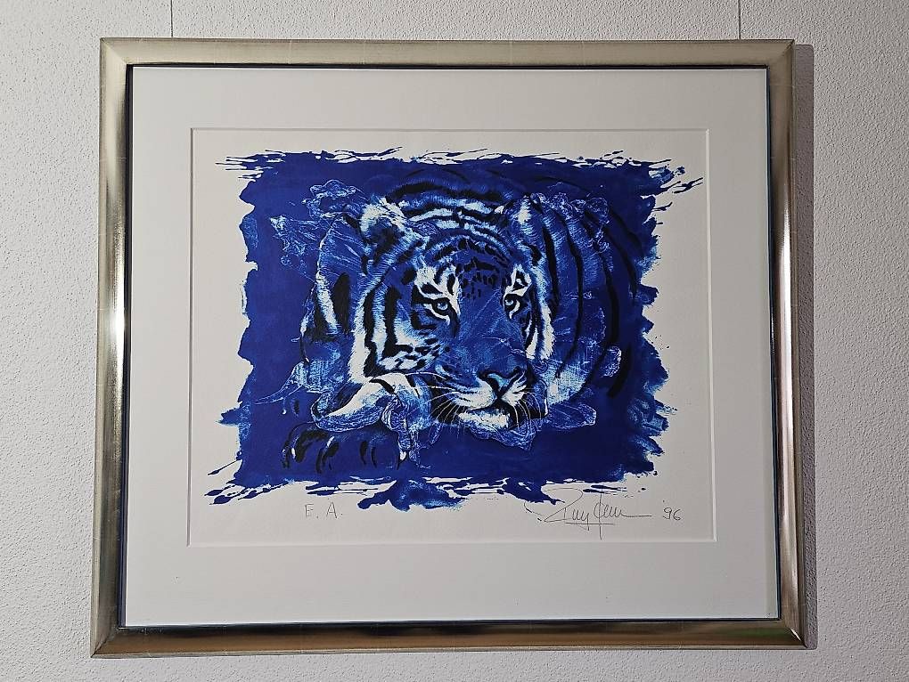 Grafica & Litografie: Rolf Knie "Tigerkopf" Serigraphie Ep.Art, handsigniert – Usato da Kriens venduto da Chilimaus0