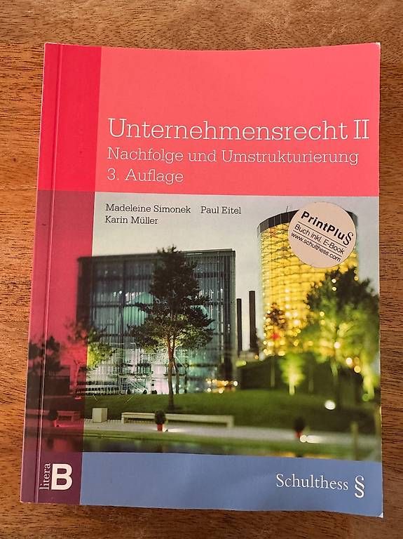 Libri: Unternehmensrecht II, Simonek/Eitel/Müller – Usato da Effretikon venduto da alicebrunner