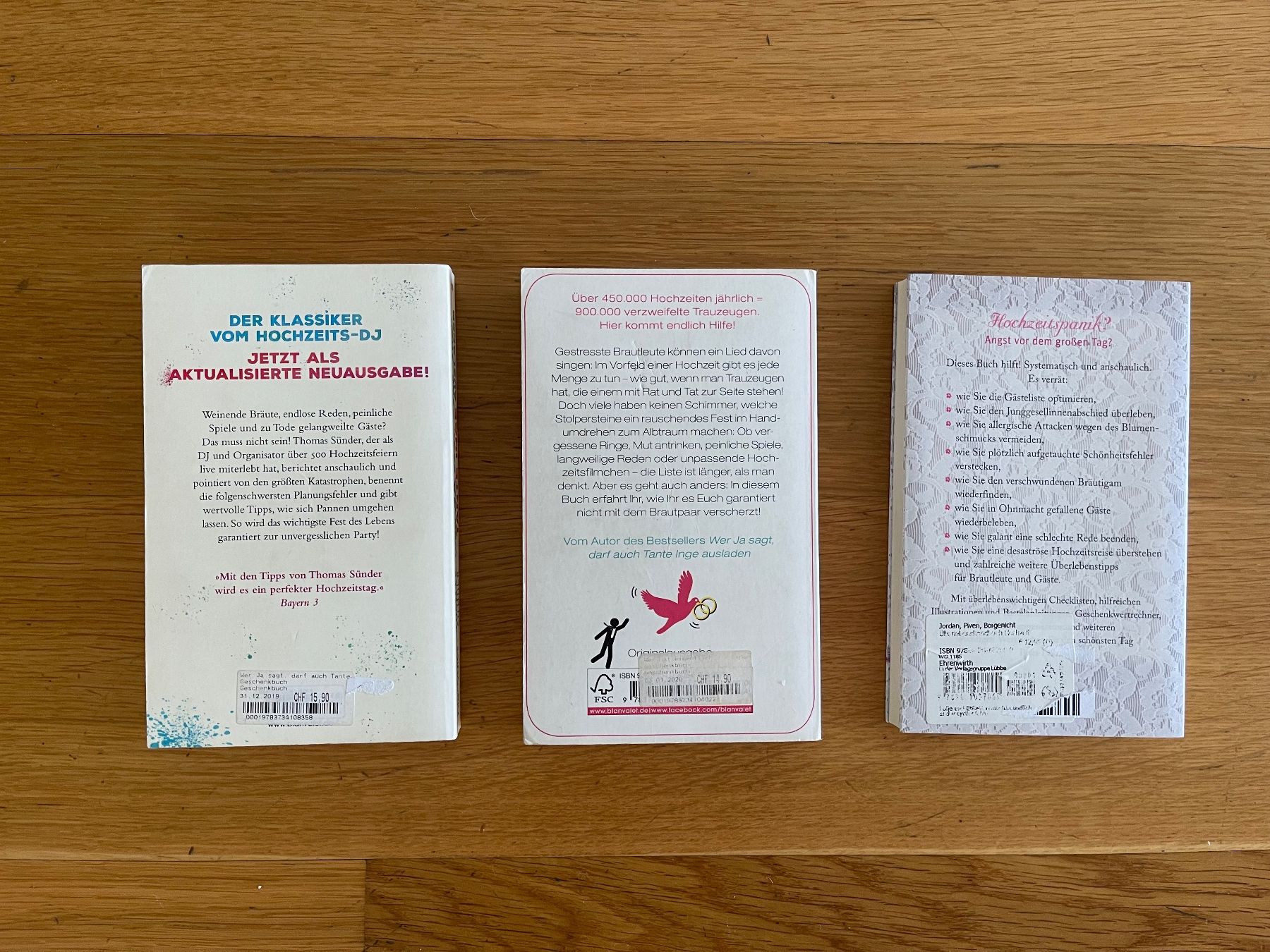 Bücher: 3 Hochzeitsplanungs-Bücher – Gebraucht aus Ehrendingen von lukassprung 1