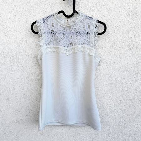 H&M Top Beige avec Dentelle - Taille S