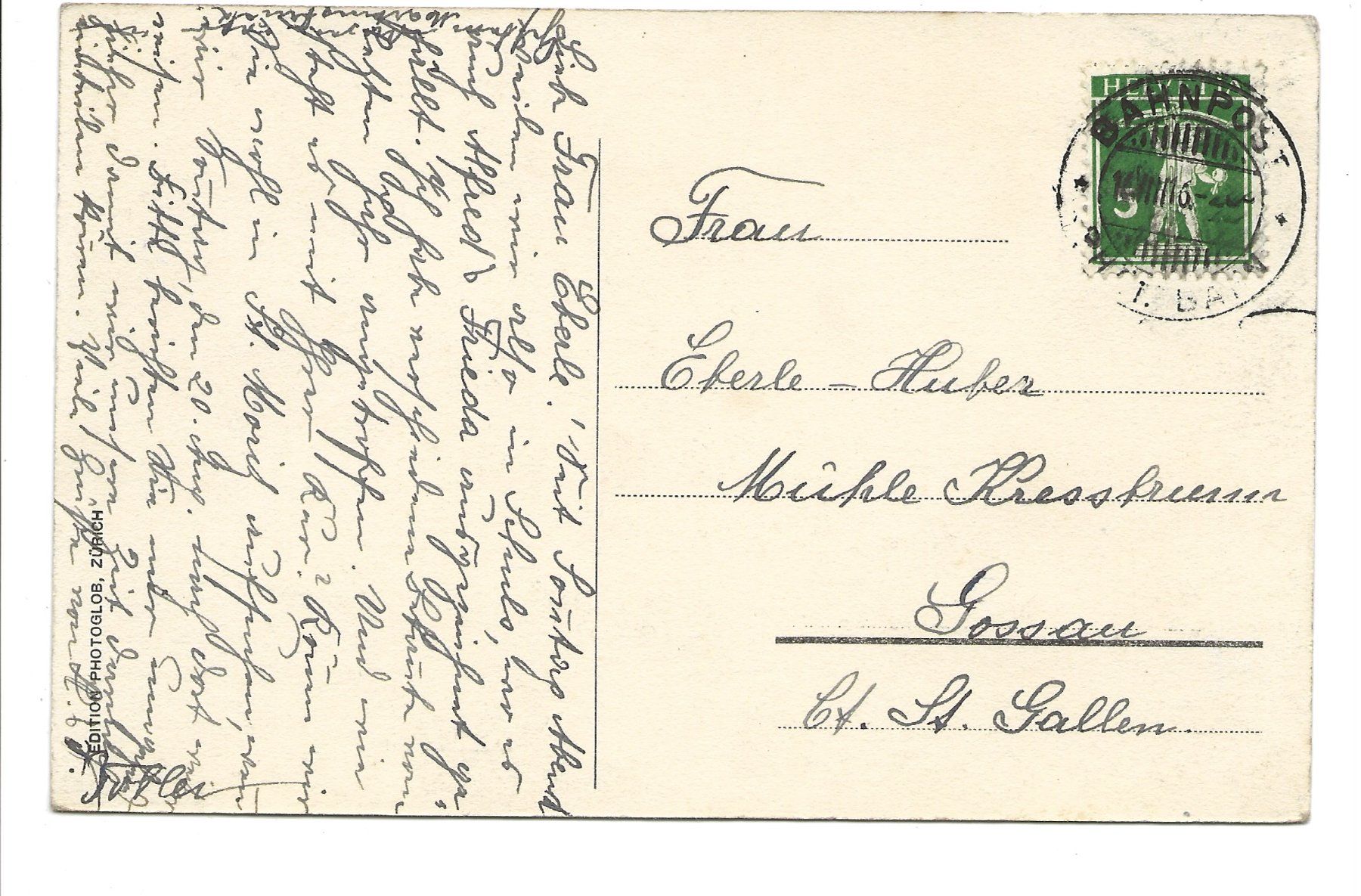 Cartoline postali: Schuls (GR) Unter-Engadin - Engadinerhof - Postkutsche  1916 – Usato da Engelburg venduto da Cartophil 1
