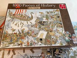 Puzzle Jumbo Pieces of History The Vikings 1000 gebraucht