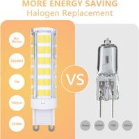G9 LED Ersatz 70W Halogenlampe nichtdimmbar 6er Pack 16x62mm