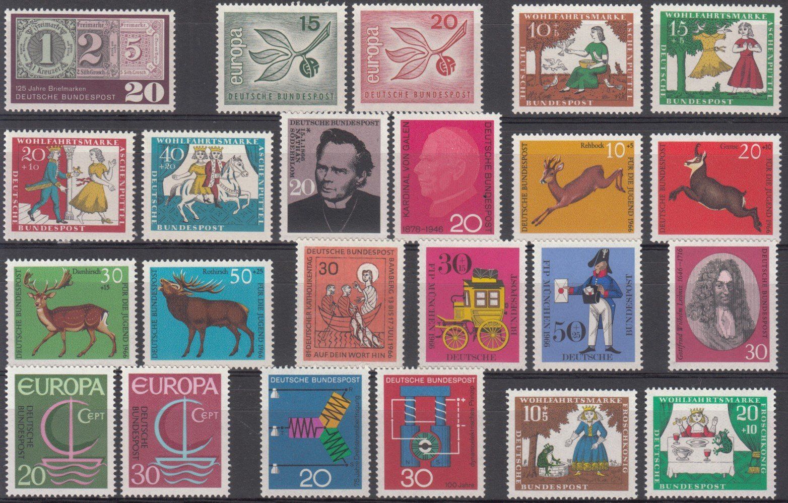 Tutti i francobolli: BRD 1964 - 1968, 94 Werte postfrisch – Usato da Bürglen TG venduto da StampGraf 2