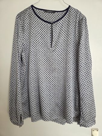 Esprit Damenbluse, Gr. M, grau, gepunktet, neuwertig.