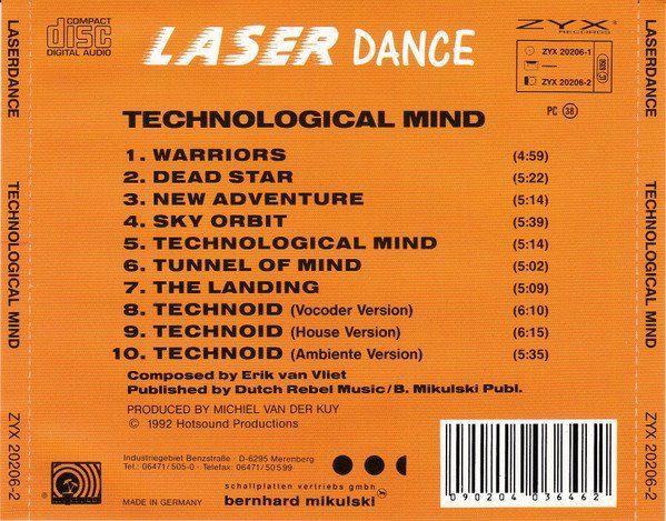 CDs: Laserdance – Technological Mind - Vergriffen! – Gebraucht aus Brittnau von Zibu 1