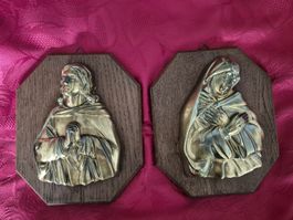 Relief Wandbilder Jesus und Maria