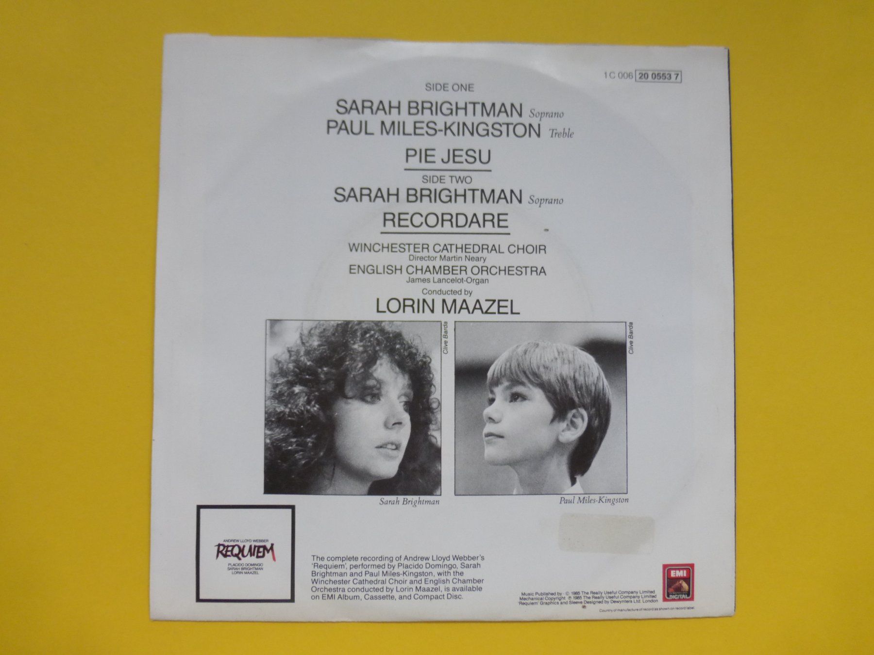 Schallplatten: Sarah Brightman – Pie Jesu – Gebraucht aus Zürich von Swiss57 1