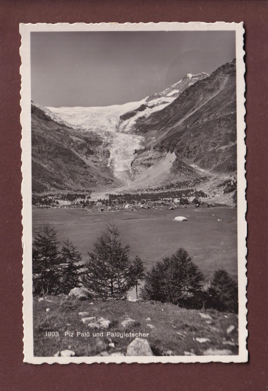 Cartoline postali: PIZ PALÜ - Palügletscher - 1935 – Usato da Pully venduto da nicecards