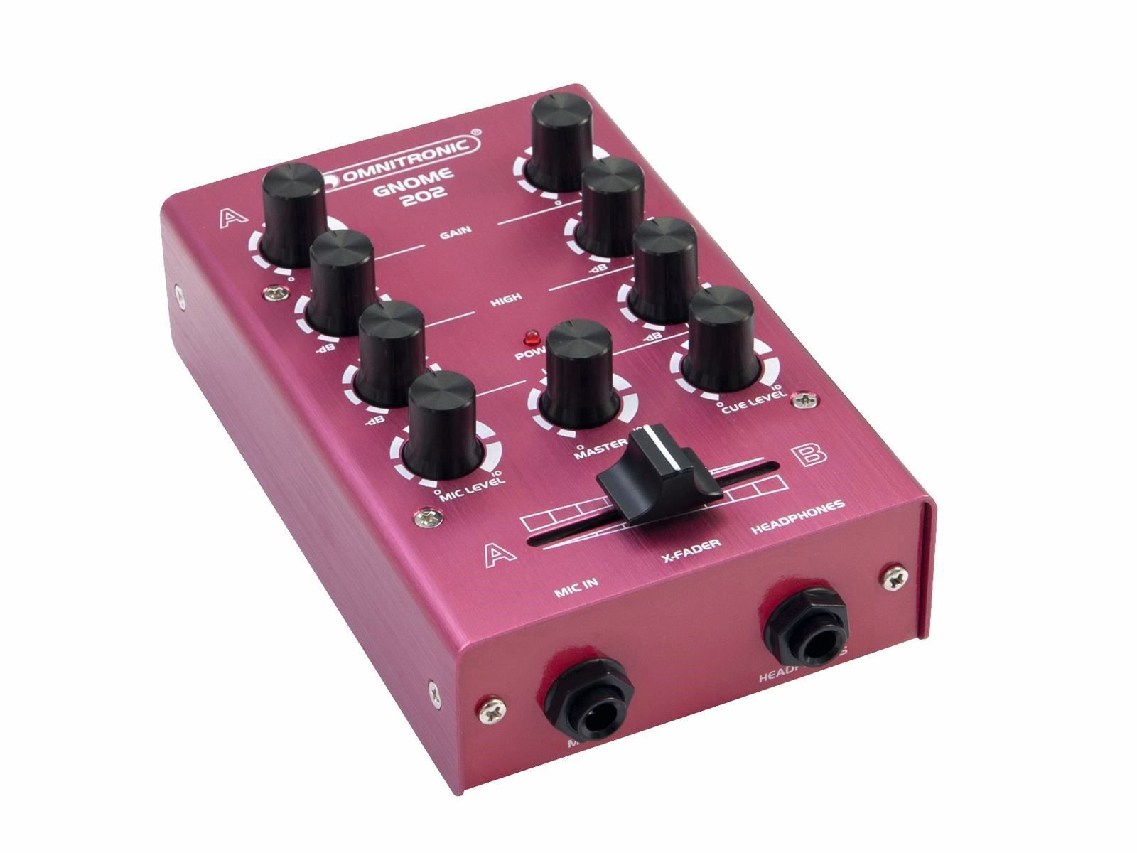 Console di mixaggio: OMNITRONIC GNOME-202 Mini-Mixer rot – Nuovo e nell'imballaggio originale da Däniken SO venduto da Profog1 3
