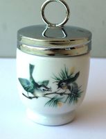 Vintage Royal Worcester Egg Coddler Porzellan Vögel f. 1 Ei