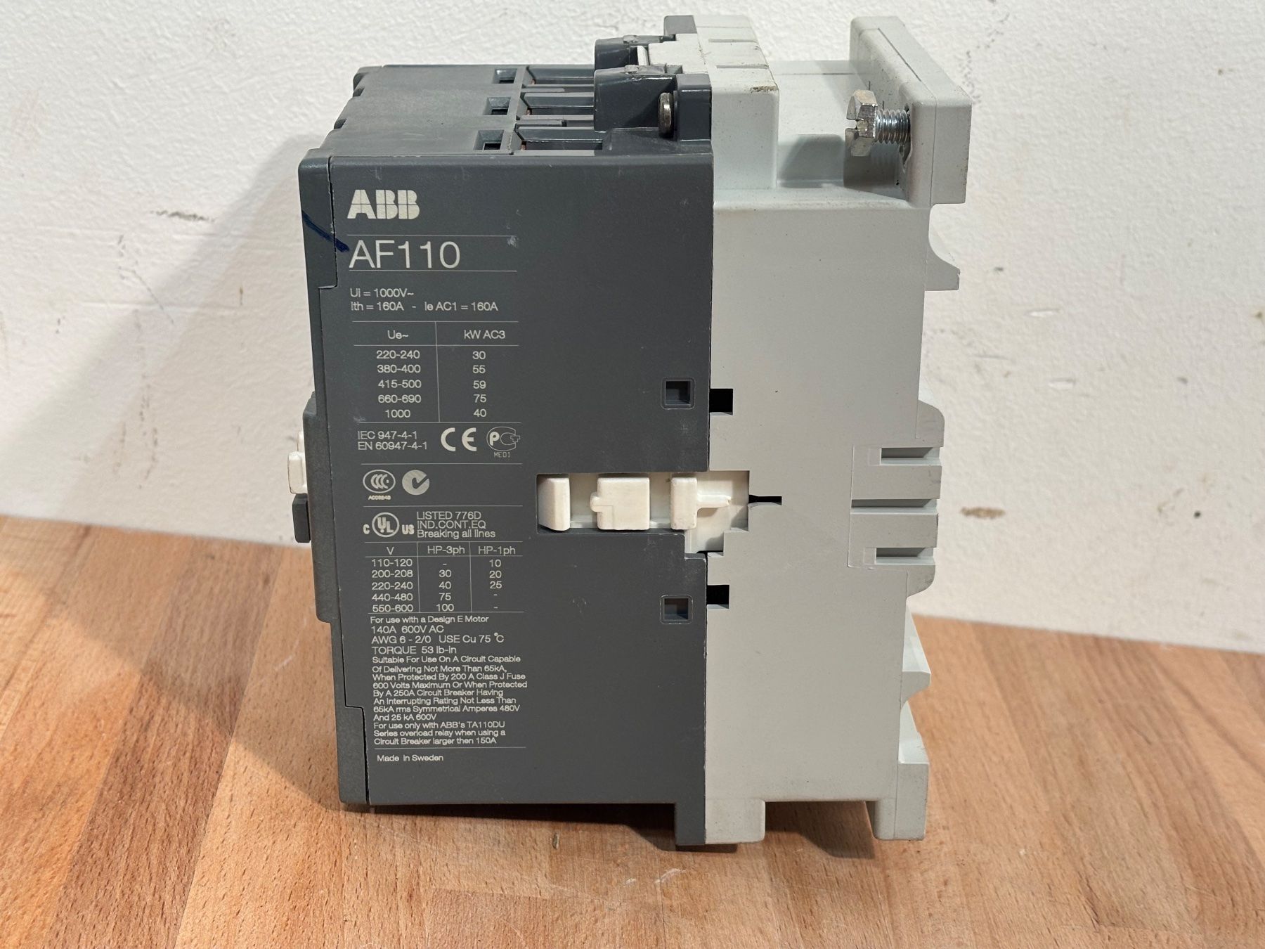 ABB Schalter: 1x ABB AF110-30 Schütz / Contactor – Gebraucht aus Winterthur von ReUse_Baumarkt 1