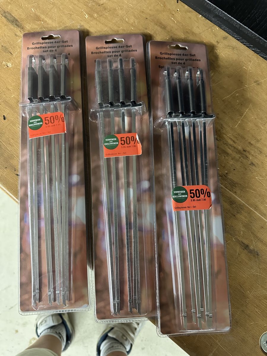 Forchette: Grillspiess-Set 4er, Edelstahl 3 set – Nuovo e nell'imballaggio originale da Lüsslingen venduto da Roadrunner77