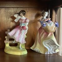 Yellow Duo of Royal Doulton Figurines