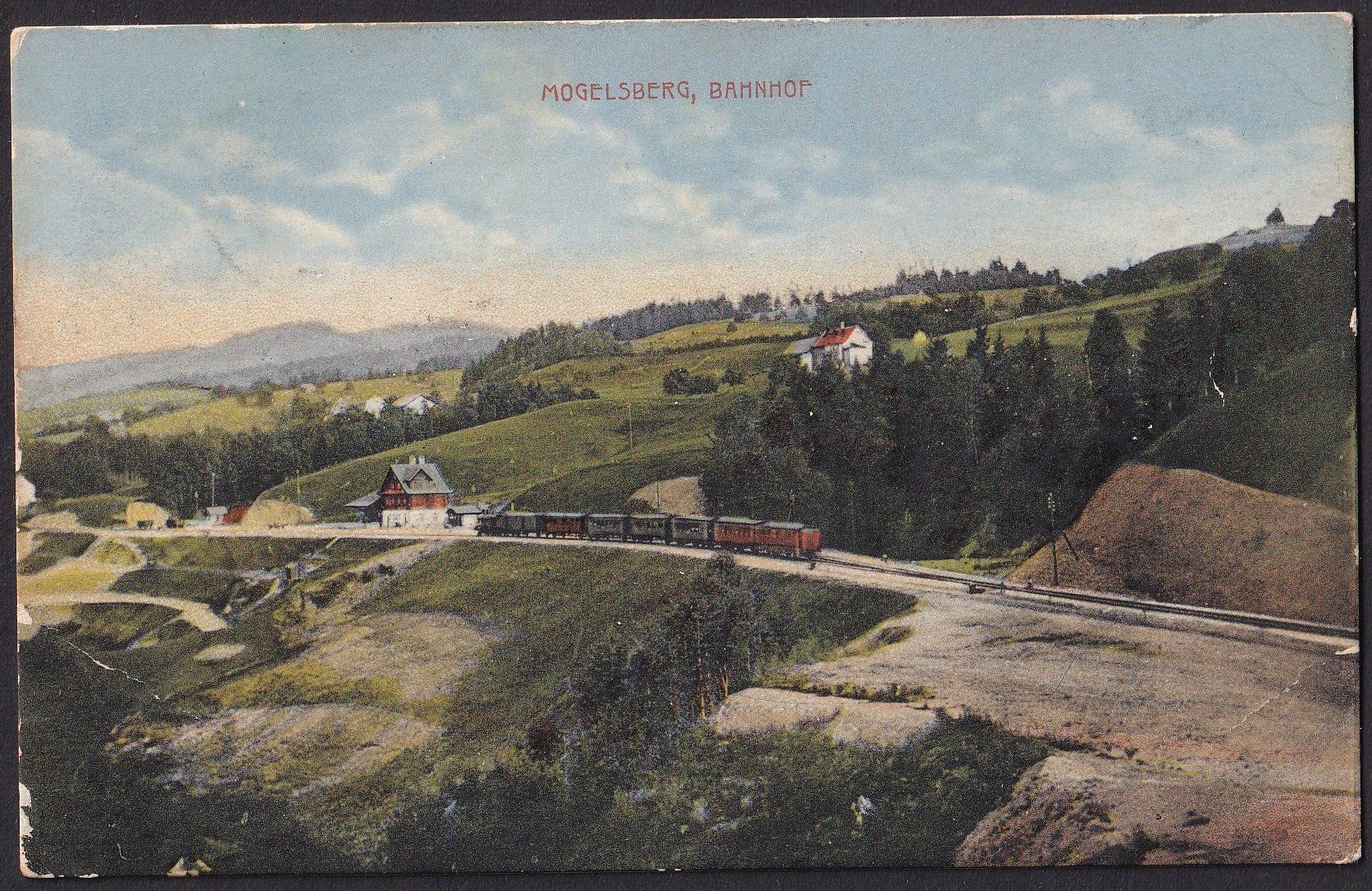 Cartoline postali: Mogelsberg Bahnhof mit Zug – Usato da Olten venduto da clotaldi