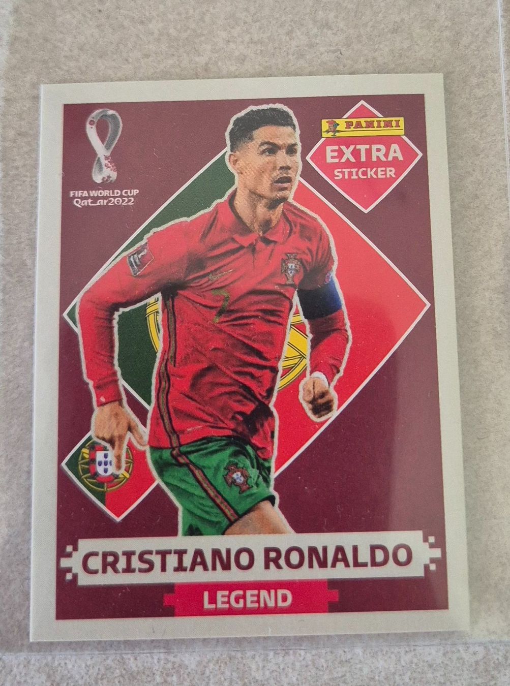 Cartoline: Cristiano Ronaldo extra sticker 2022 – Usato da Thunstetten venduto da carolin03