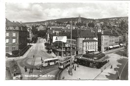 Neuchâtel - ville - Place Purry - Tram - Bus - Longines 1951