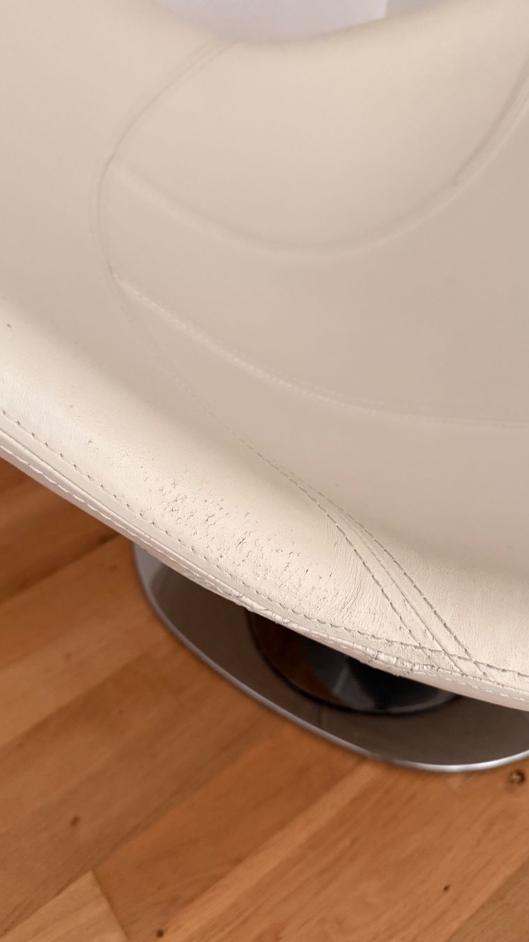 Poltrone: Stylischer Ledersessel mit Drehfunktion – Usato da Hochdorf venduto da Lilporto 2