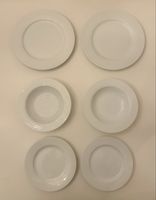 6 Teller, Suppenteller, Speiseteller, Set, Weiss, Top!