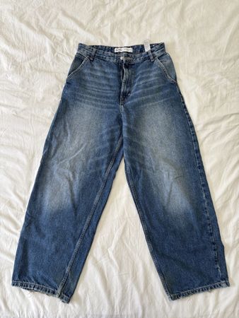 Jeans baggy denim blu taglia 36 usato