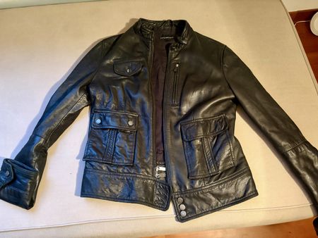 Schicke Calvin Klein Lederjacke, Gr. M - Top Zustand!