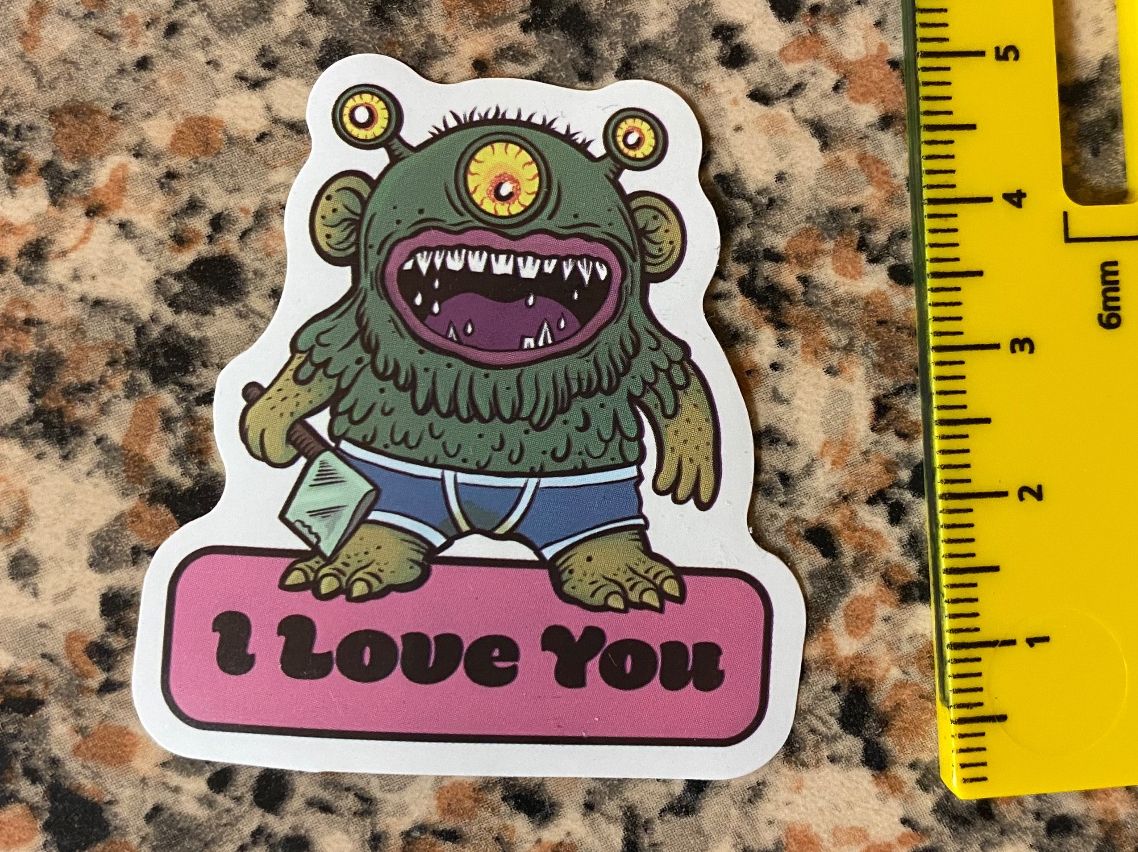 Sticker: 8x STICKER AUFKLEBER MONSTER – Nuovo e nell'imballaggio originale da chiasso venduto da Wulli 1