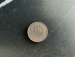 Pièce de monnaie suisse de 1.00 de 1921