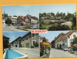 4-Bild-AK BUSSIGNY VD Restaurant, Café, Auto, ...