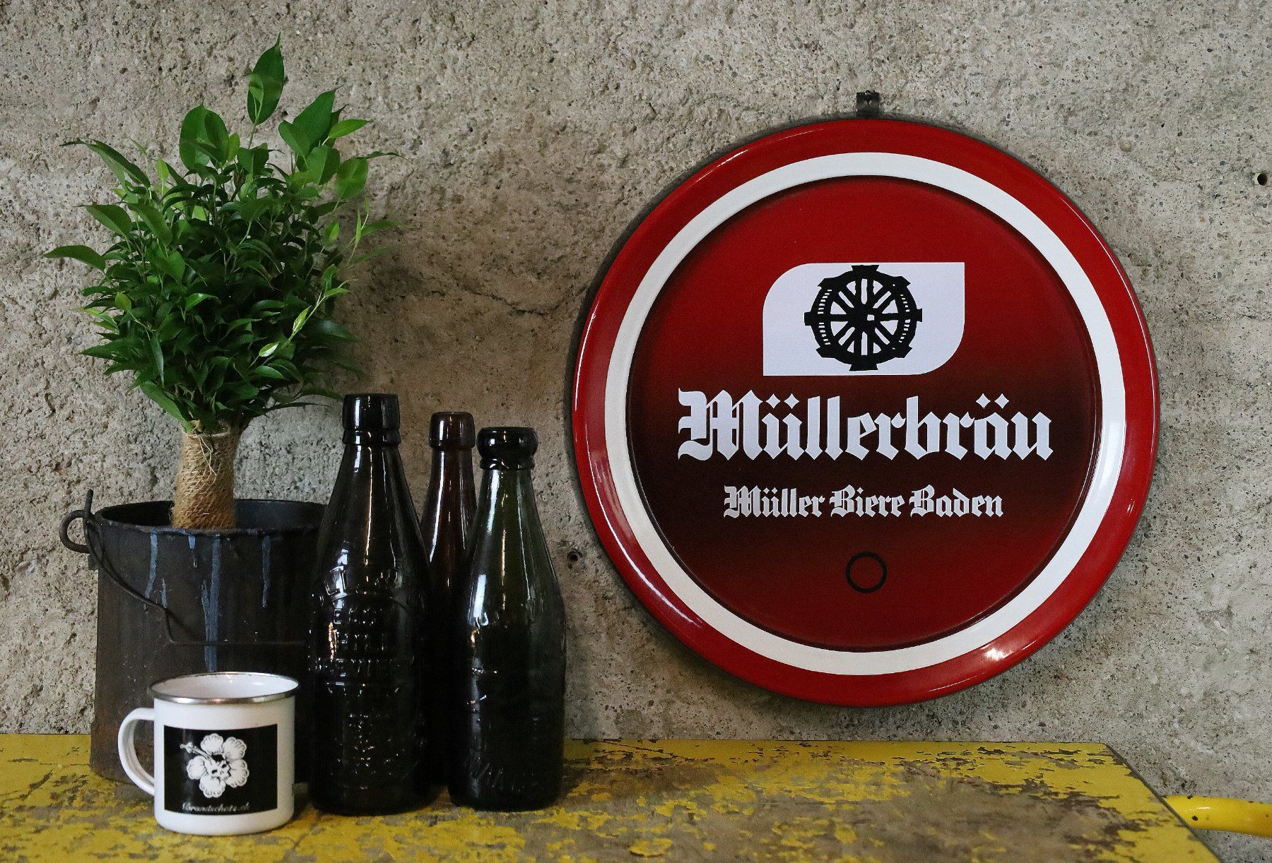 Schilder: Emailschild "Müllerbräu Baden / Müller Bier" – Gebraucht aus Birrwil von brandschatz_birrwil 3