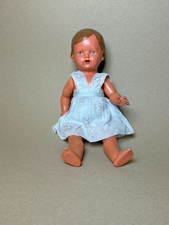 Lot De 2 Poupées Schildkröt Celluloid – Marienkäfer Baby, 25 Et 15 Cm (occasion, Collection)