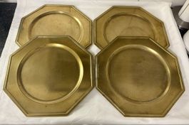 4 Stk Vintage Messing-Platzteller