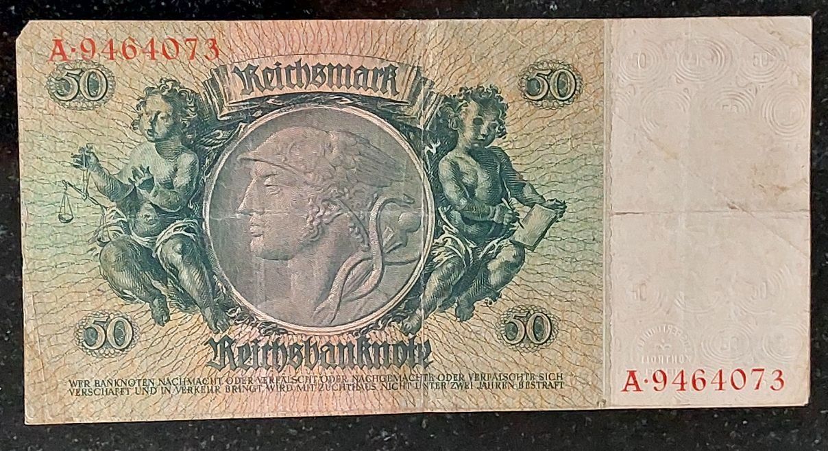 Banconote: 50 Reichsmark Banknote 1933 (1) – Usato da Arch venduto da moneyswiss 1