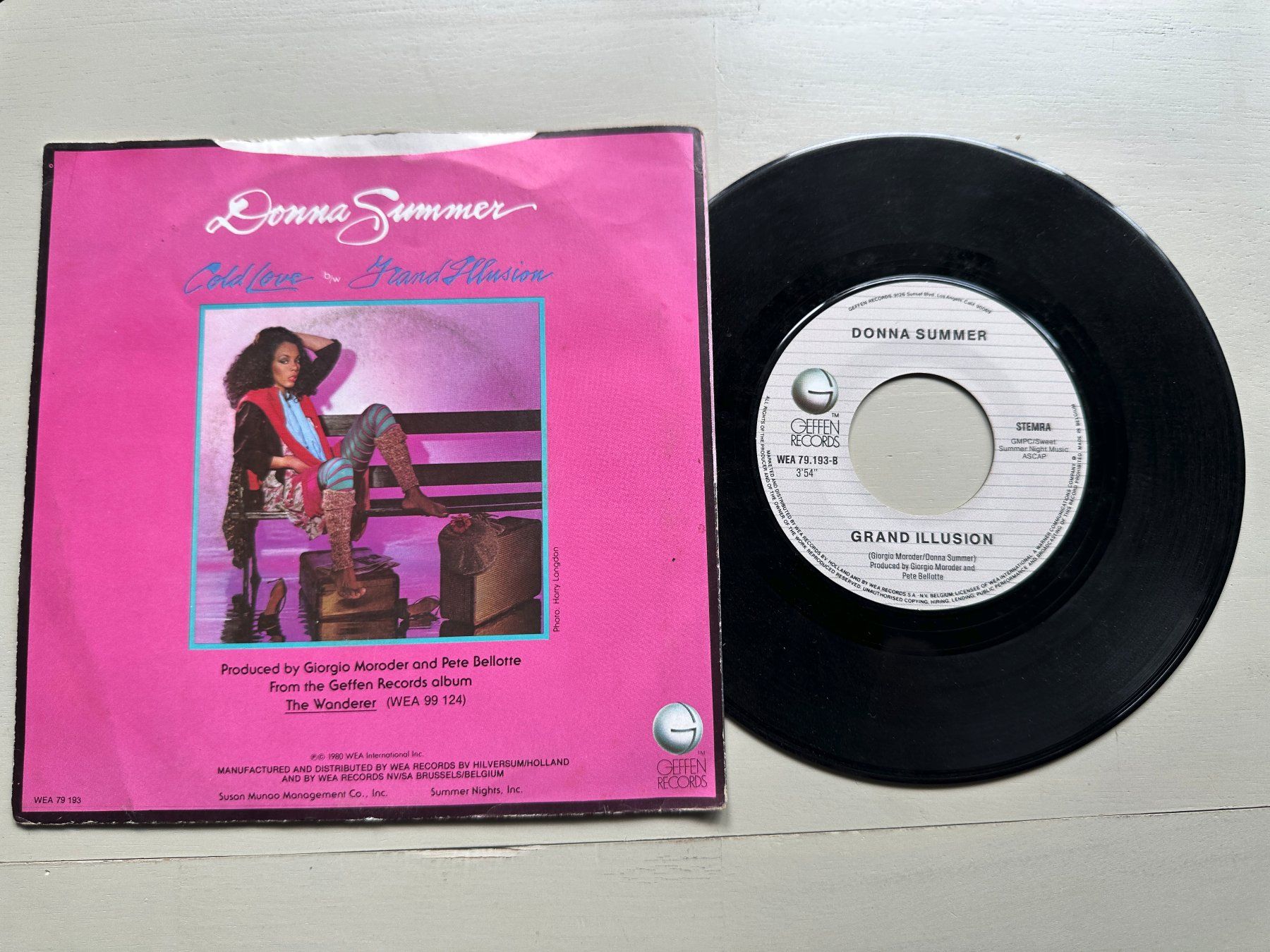 Dischi in vinile: DONNA SUMMER tolle Single Kult Disco 80's Cold love Moroder – Usato da Basel venduto da Partridge 1