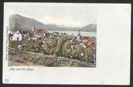 Zug und die Alpen Teilansicht