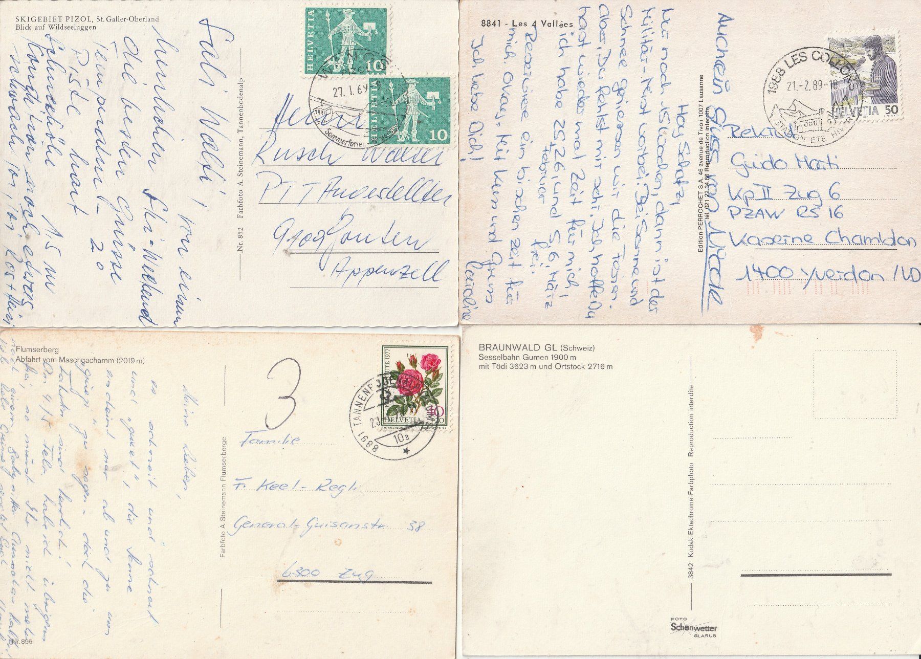 Cartoline postali: 20 Karten  Skigebieten - Bahnen – Usato da Lumbrein venduto da made02 7