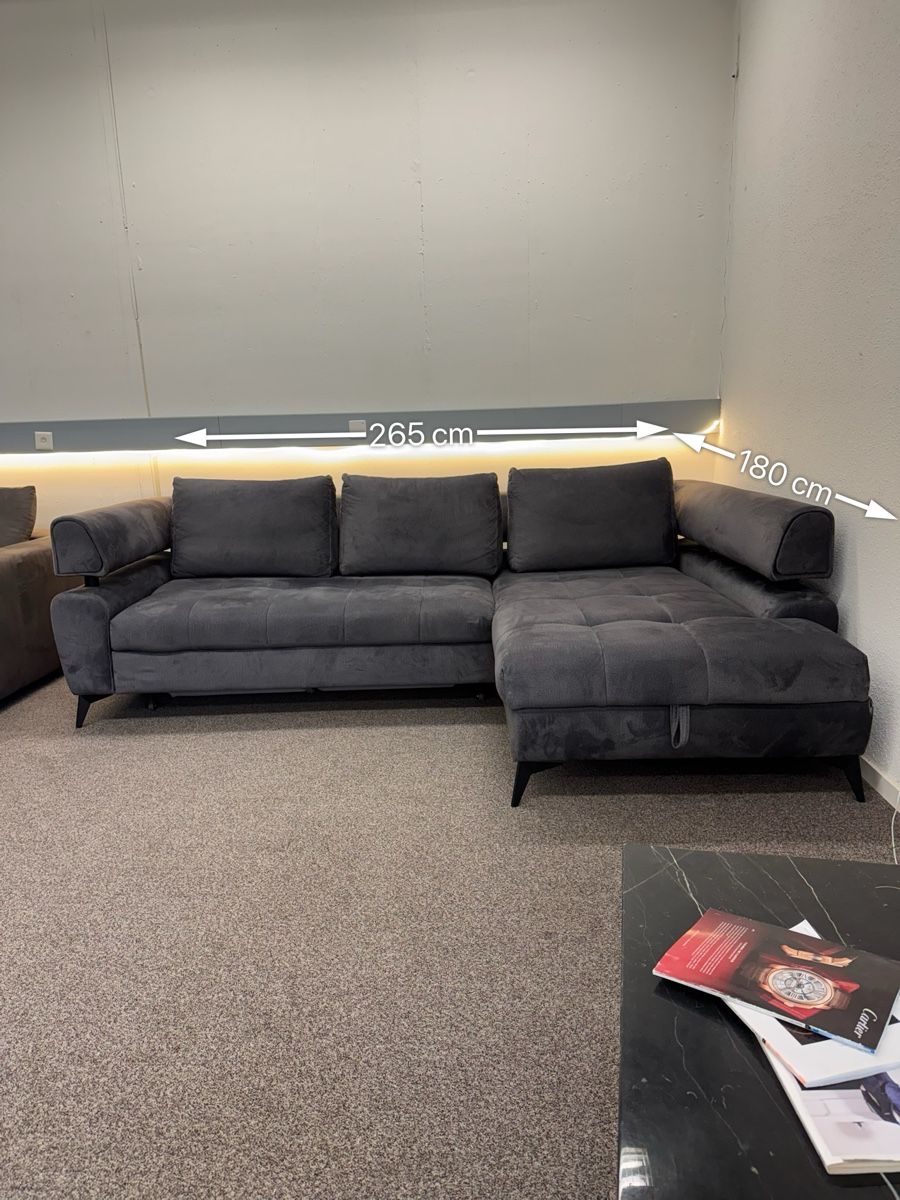 Sofas: Ecksofa Dunkel Grau mit Bettfunktion – Gebraucht aus Fehraltorf von Sofalab.swiss 9