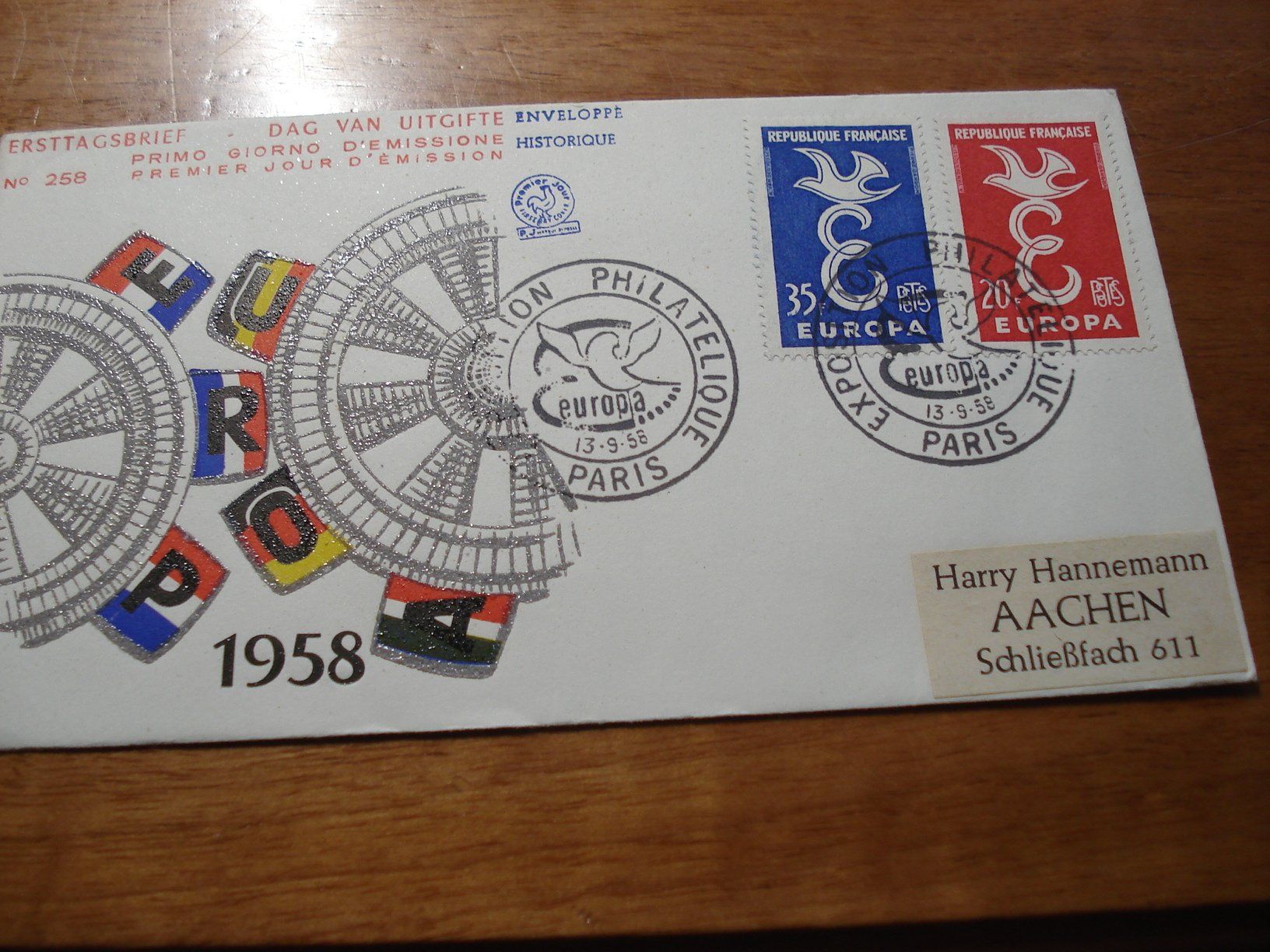 Tutti i francobolli: Frankreich, FDC Europamarken 1958 – Usato da Niederwil AG venduto da morostahu