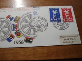 Frankreich, FDC Europamarken 1958