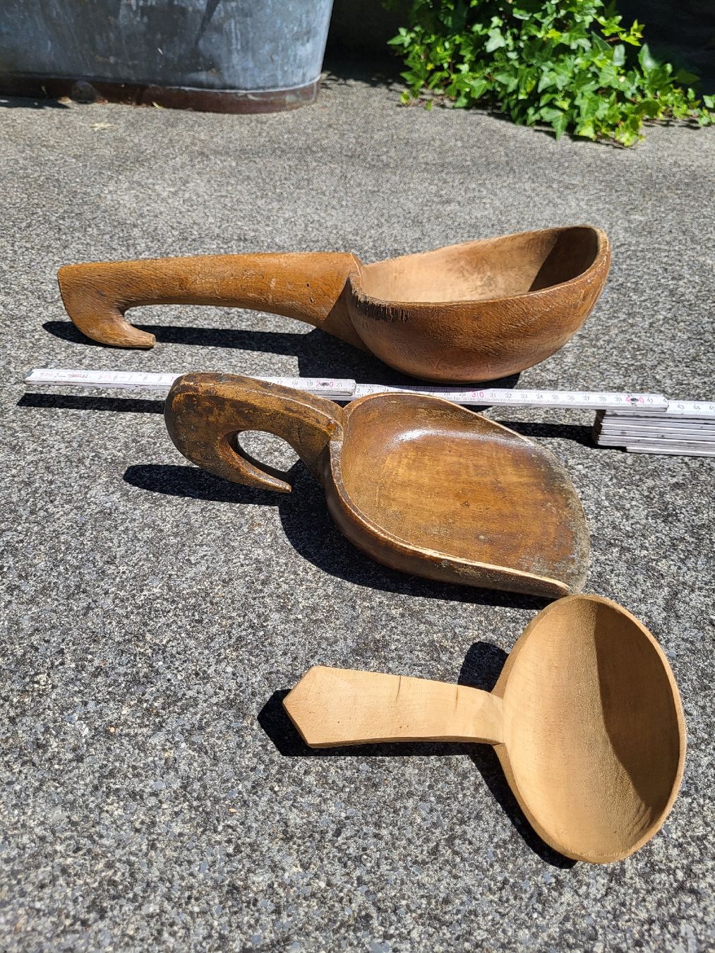 Löffel: rahmlöffel, schaumlöffel, antik, holz, – Gebraucht aus Frutigen von Tipp1 1
